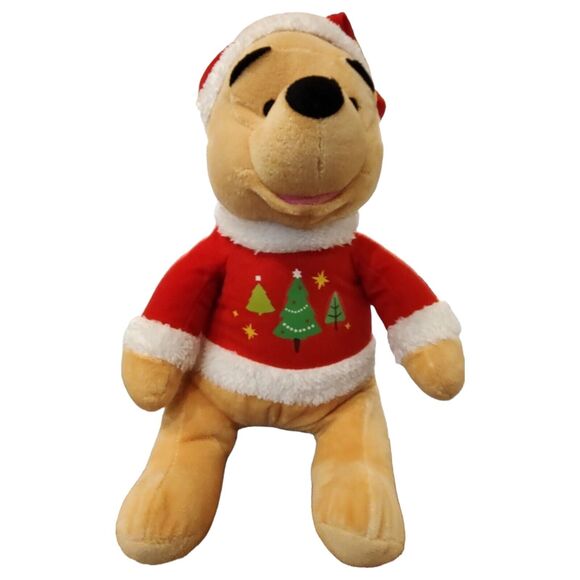 Vintage Winnie The Pooh Dan Dee Christmas Plush Santa Hat 13" Disney Stuffed Toy - Picture 5 of 11